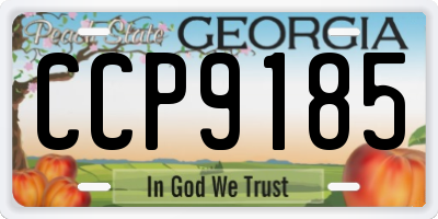 GA license plate CCP9185