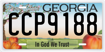 GA license plate CCP9188