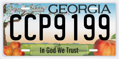 GA license plate CCP9199