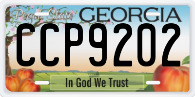 GA license plate CCP9202