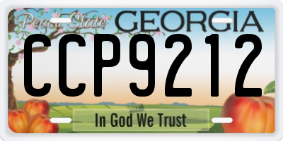 GA license plate CCP9212
