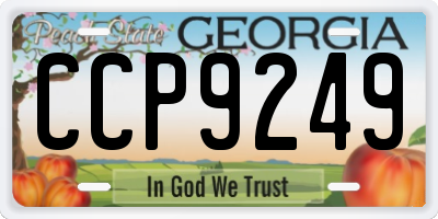 GA license plate CCP9249