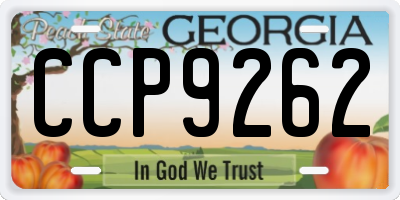 GA license plate CCP9262