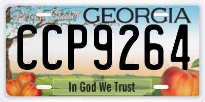 GA license plate CCP9264