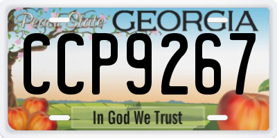 GA license plate CCP9267