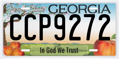 GA license plate CCP9272