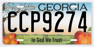 GA license plate CCP9274