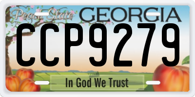 GA license plate CCP9279