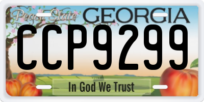 GA license plate CCP9299
