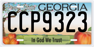 GA license plate CCP9323