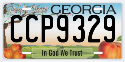 GA license plate CCP9329