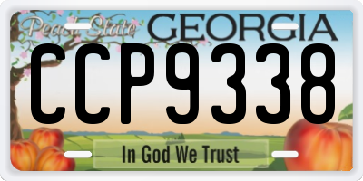 GA license plate CCP9338