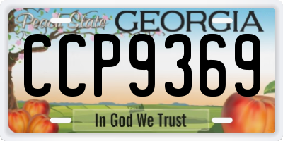 GA license plate CCP9369