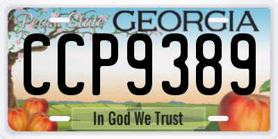 GA license plate CCP9389