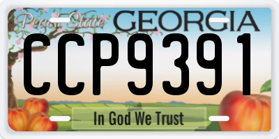 GA license plate CCP9391