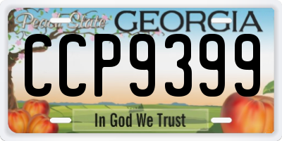 GA license plate CCP9399