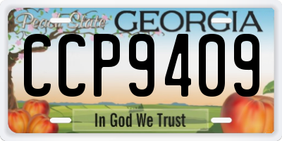 GA license plate CCP9409