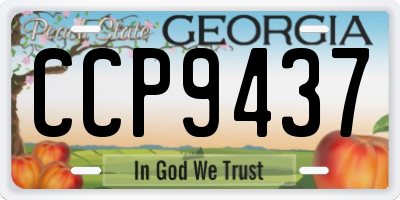 GA license plate CCP9437