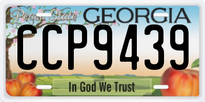 GA license plate CCP9439