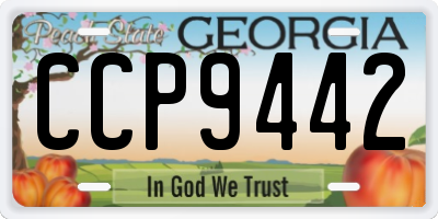 GA license plate CCP9442
