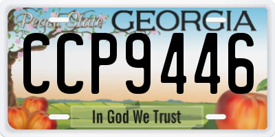 GA license plate CCP9446