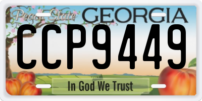 GA license plate CCP9449