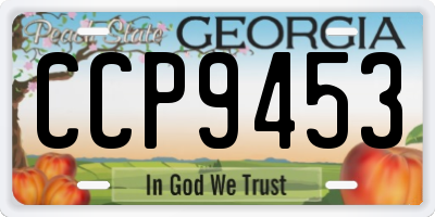 GA license plate CCP9453