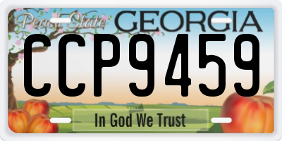 GA license plate CCP9459