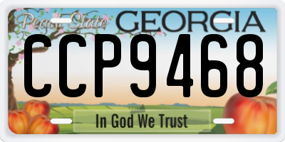 GA license plate CCP9468