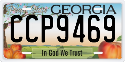 GA license plate CCP9469
