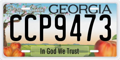 GA license plate CCP9473