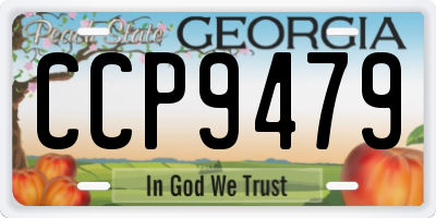 GA license plate CCP9479