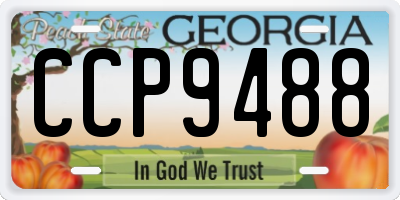 GA license plate CCP9488