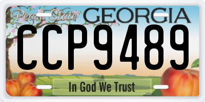 GA license plate CCP9489