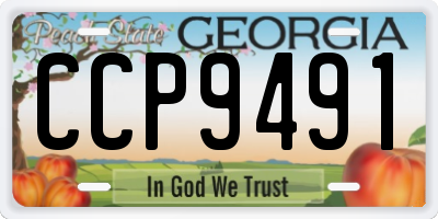 GA license plate CCP9491