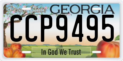 GA license plate CCP9495