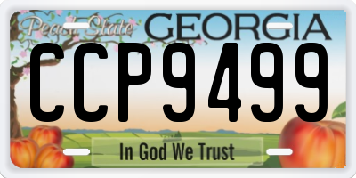 GA license plate CCP9499