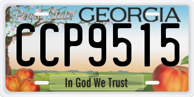 GA license plate CCP9515