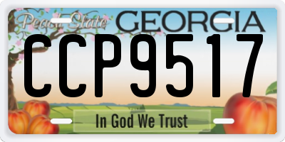 GA license plate CCP9517