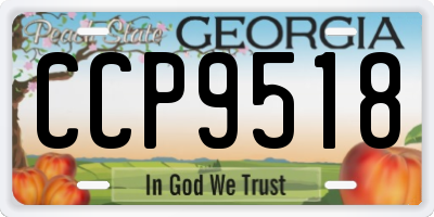 GA license plate CCP9518