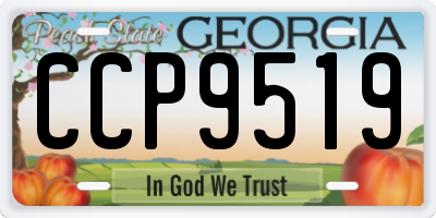 GA license plate CCP9519