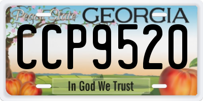 GA license plate CCP9520