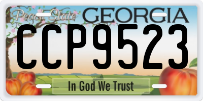 GA license plate CCP9523