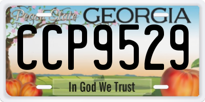 GA license plate CCP9529