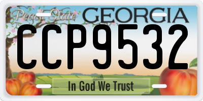 GA license plate CCP9532
