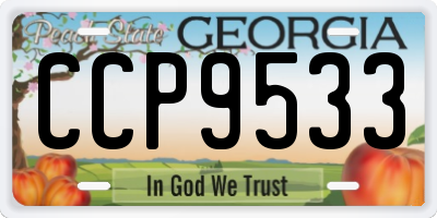 GA license plate CCP9533