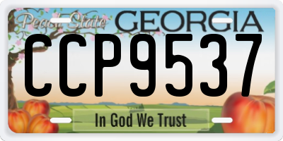 GA license plate CCP9537