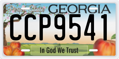 GA license plate CCP9541