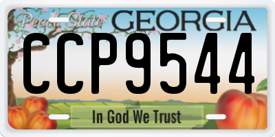 GA license plate CCP9544