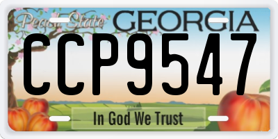 GA license plate CCP9547